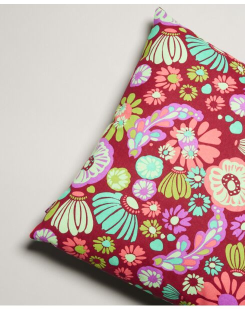 Kissen Molly Burgundy aus Baumwolle, 45 x 45 cm