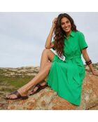 Grünes Popelinekleid