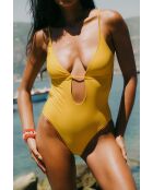 Bañador de una sola pieza amarillo sol Donatella