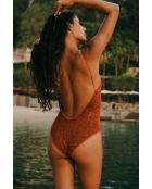 Costume da bagno intero Vic in terracotta