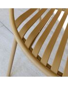 Mobili da giardino in polipropilene e metallo calypso giallo ocra - 4 pezzi