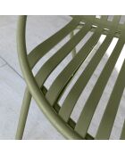 Gartenmöbel aus Polypropylen und grünem Metall Calypso Vert - 4 Stück