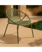 Gartenmöbel aus Polypropylen und grünem Metall Calypso Vert - 4 Stück