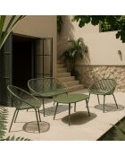 Gartenmöbel aus Polypropylen und grünem Metall Calypso Vert - 4 Stück