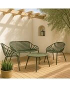 Gartenmöbel aus Polypropylen und grünem Metall Calypso Vert - 4 Stück