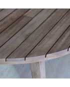 Muebles de jardín en madera de acacia envejecida, con cuerda de masilla y cojines edén naturales, 4 piezas