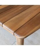 Mobili da giardino in legno di acacia + cuscini in resina intrecciata beige alhambra beige/naturale - 4 pezzi
