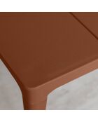 Salon de jardin en polypropylène couleur brique patio terracotta - 4 pièces