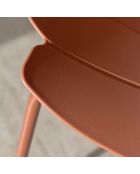 Salon de jardin en polypropylène et métal brique montauk terracotta - 4 pièces