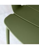 Lot de 4 fauteuils de table en polypropylène et métal vert montauk vert - 54.5x56.5x80cm