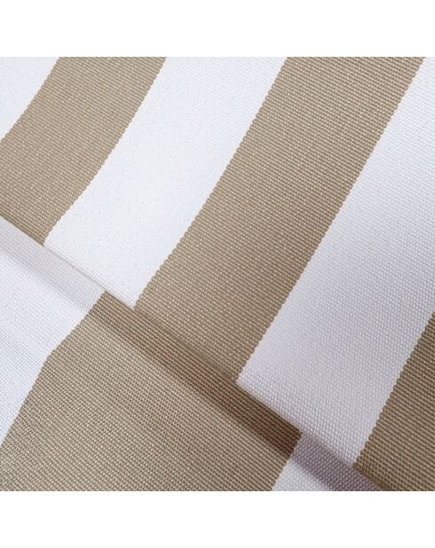 Komprimierter Gartensessel taupe und weiß gestreift Flavio weiß/taupe - 75x95x70cm