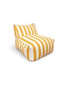 Fauteuil exterieur compresse raye bouton or blanc flavio blanc/jaune - 75x90x70cm