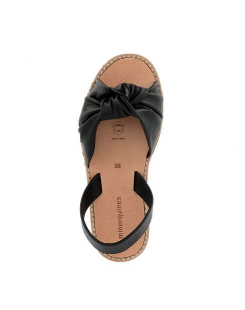 Bahia Avarca zwarte leren sandalen