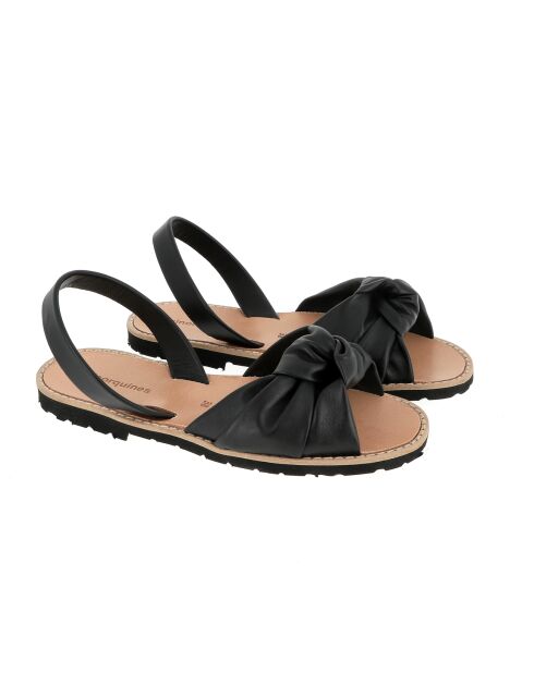 Bahia Avarca zwarte leren sandalen