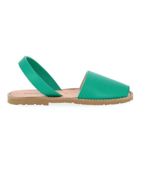 Emerald Avarca leren sandalen