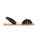 Schwarze Paillettensandalen Neo 3 Avarca aus Leder