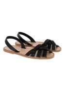 Schwarze Paillettensandalen Neo 3 Avarca aus Leder