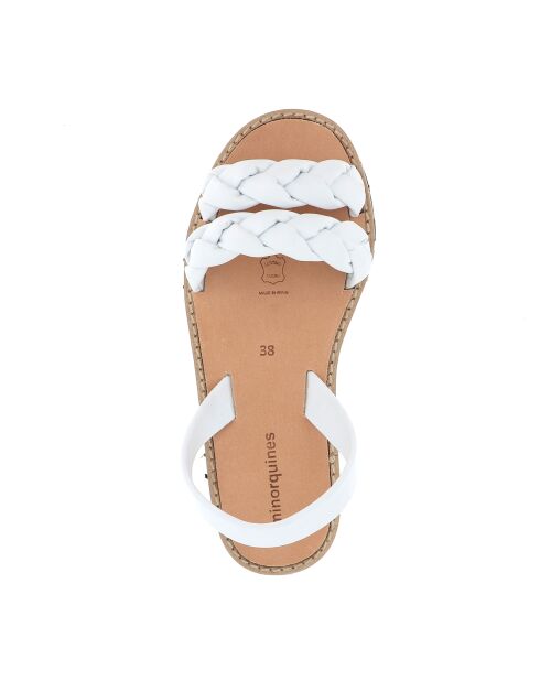 Sandalias Cabrera Avarca de piel blancas