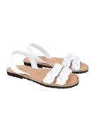 Sandalias Cabrera Avarca de piel blancas