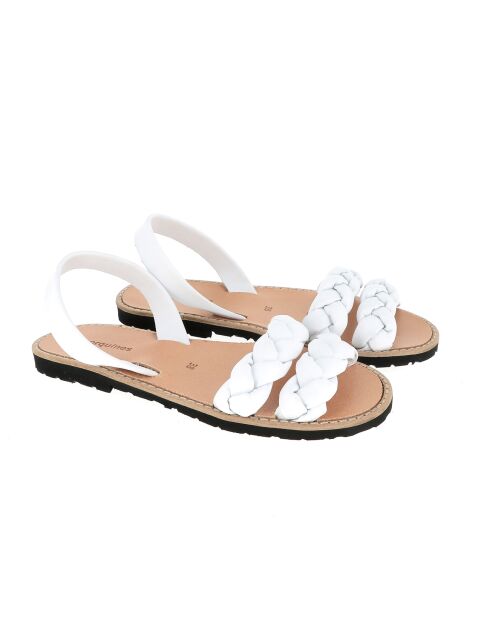Sandalias Cabrera Avarca de piel blancas