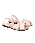 Leather Rock Avarca Rosafarbene Ledersandalen