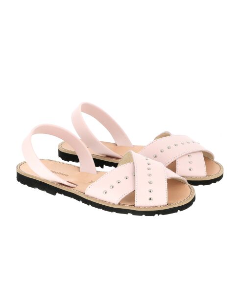 Leather Rock Avarca Rosafarbene Ledersandalen