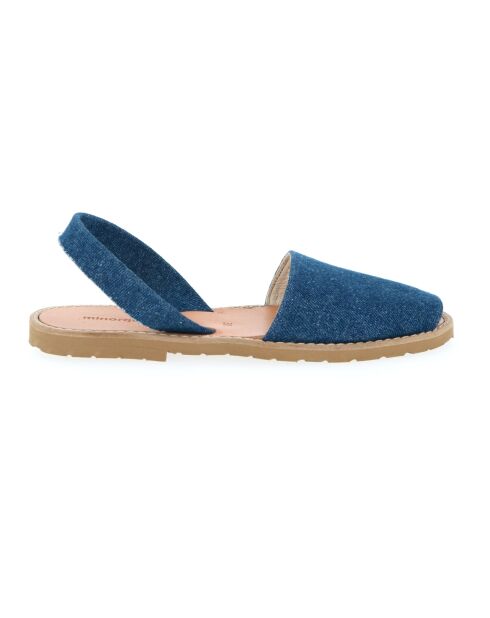 Blauwe leren sandalen van Avarca Jean Brut