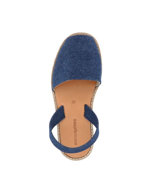 Blauwe leren sandalen van Avarca Jean Brut