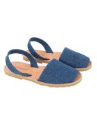 Blaue Avarca Jean Brut Ledersandalen
