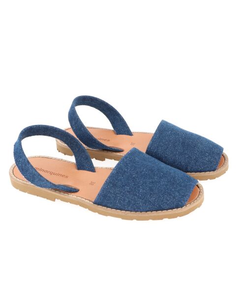 Blauwe leren sandalen van Avarca Jean Brut