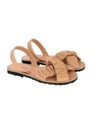 Illueca Avarca natuurlijke bruine leren sandalen
