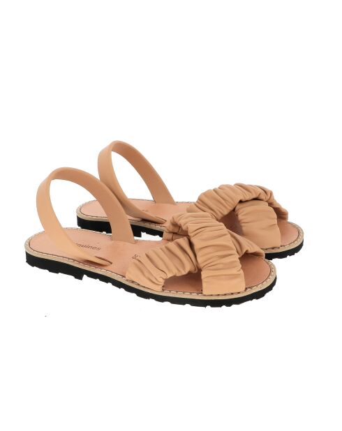 Illueca Avarca natuurlijke bruine leren sandalen