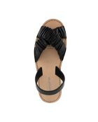 Illueca Avarca zwarte leren sandalen