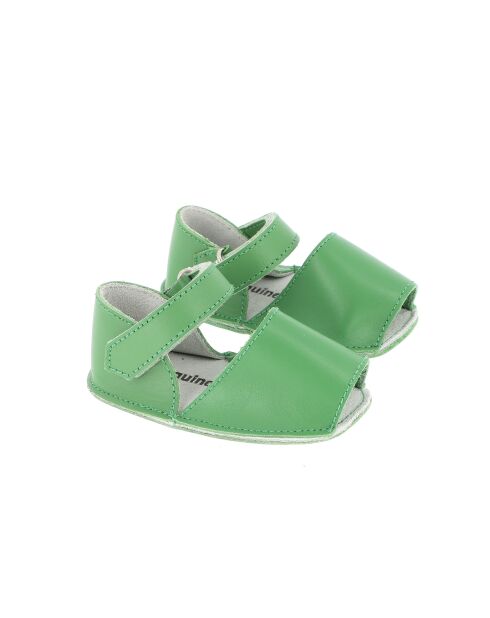 Frailera Baby Hierba groene leren pantoffels