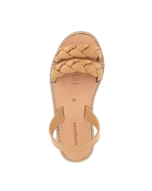 Cabrera Avarca Ledersandalen naturbraun