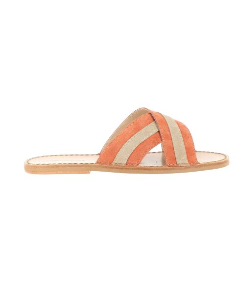 Neo Cap Avarca Coral fluwelen muiltjes