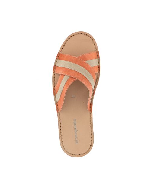 Neo Cap Avarca Coral fluwelen muiltjes