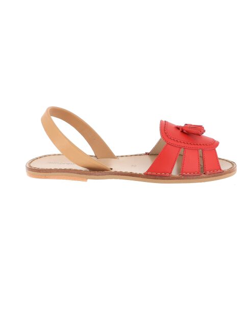 Neo 2 Avarca Pomodoro rode leren sandalen