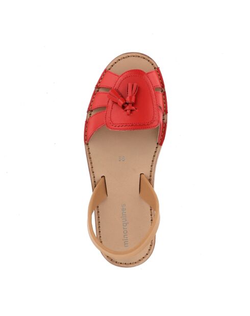 Neo 2 Avarca Pomodoro rode leren sandalen