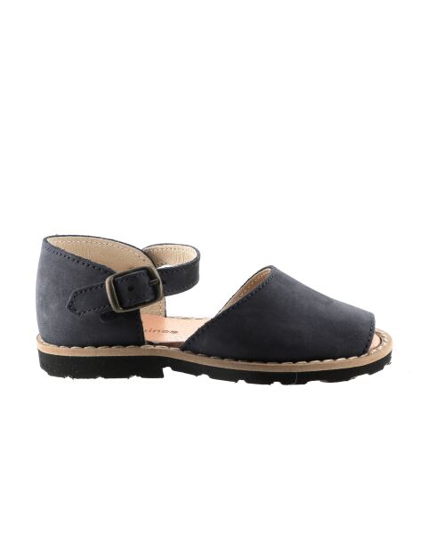 Frailera Boucle Chine blauwe nubuck sandalen