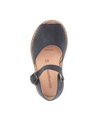Frailera Boucle Chine blauwe nubuck sandalen