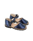 Frailera Boucle Azul Sandalen van geperforeerd leer in blauw