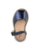 Frailera Boucle Azul Sandalen van geperforeerd leer in blauw