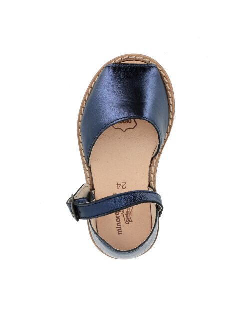 Frailera Boucle Azul Sandalen van geperforeerd leer in blauw
