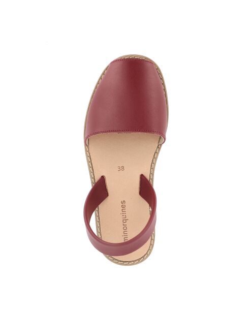 Sandali Avarcas in pelle bordeaux