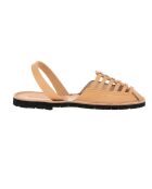 Santorin Avarca camel leren sandalen