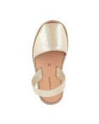 Sandali Metal Laser Platino in pelle dorata