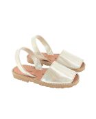 Sandali Metal Laser Platino in pelle dorata