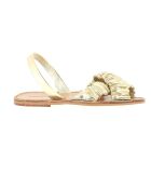 Neo Illueca Avarca leren sandalen van goudkleurig metaal