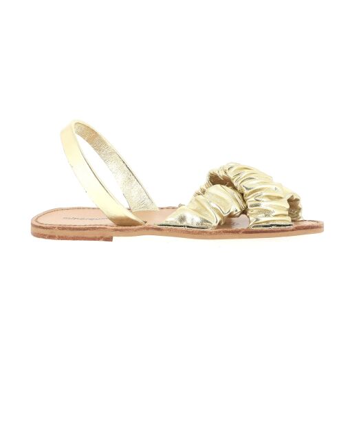 Neo Illueca Avarca leren sandalen van goudkleurig metaal